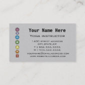 ヨガのインストラクター 名刺 (裏面)