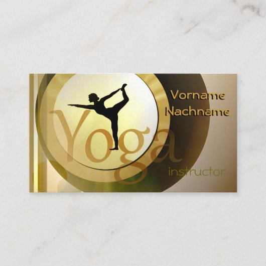 ヨガのインストラクター 名刺 (正面)