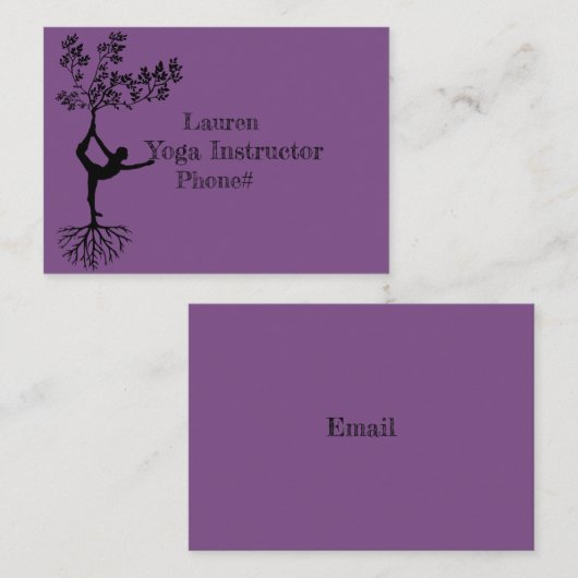 ヨガのインストラクター 名刺 (正面/裏面)