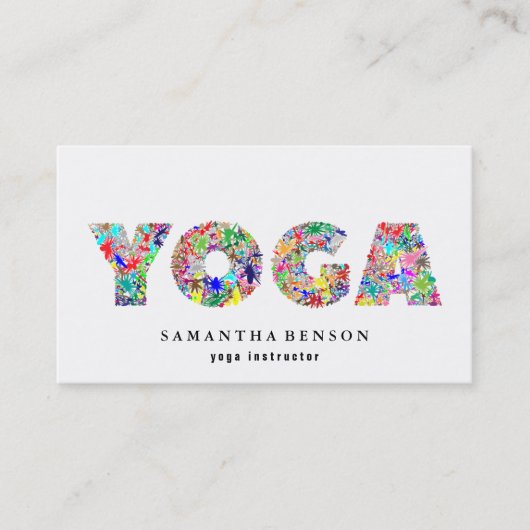 ヨガのインストラクター 名刺 (正面)