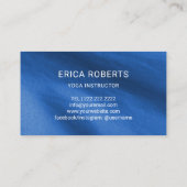 ヨガのインストラクターOmの記号のターコイズ及び青いロイヤリティ ロイヤリティカード (裏面)