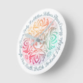 ヨガのインスピレーションの時計 ラウンド壁時計 (傾斜)