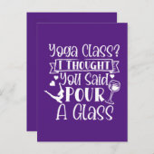 ヨガのクラスだと思ったけど、グラスに水を注いでね 案内ポストカード (正面/裏面)