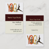 ヨガのクラスのインストラクターの健康Pilates 名刺 (正面/裏面)