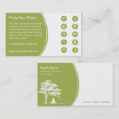 ヨガのクラスの名刺のロイヤリティカード ロイヤリティカード (正面/裏面)