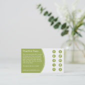 ヨガのクラスの名刺のロイヤリティカード ロイヤリティカード (スタンド正面)