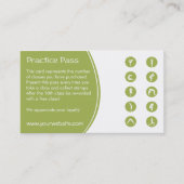 ヨガのクラスの名刺のロイヤリティカード ロイヤリティカード (正面)