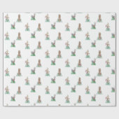 ヨガのクリスマス·アニマルズ ラッピングペーパー (フラット)