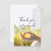 ヨガのサンキューカードは指瞑想に焦点を当てる サンキューカード (正面/裏面)