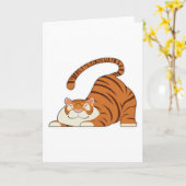 ヨガのストレッチングエクササイズの虎 カード (黄色い花)