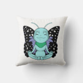 ヨガのストレッチ脚で蝶 クッション (裏面)