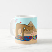 ヨガのテディー・ベアのラクダの姿勢のマグ コーヒーマグカップ (正面左)