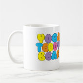 ヨガのテディー・ベア下り犬のマグ コーヒーマグカップ (左)