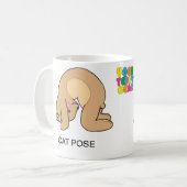 ヨガのテディー・ベア猫/牛マグ コーヒーマグカップ (正面左)