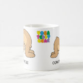 ヨガのテディー・ベア猫/牛マグ コーヒーマグカップ (中央)