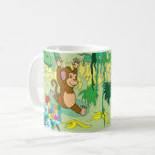 ヨガのテディー・ベア猿のマグ コーヒーマグカップ (正面左)