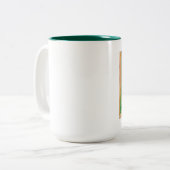 ヨガのナマステのコーヒー茶マグ ツートーンマグカップ (正面左)