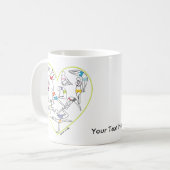 ヨガのハートのマグ コーヒーマグカップ (正面左)