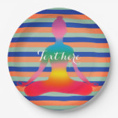 ヨガのパーティーのカスタムな紙皿 ペーパープレート (正面)