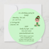 ヨガのパーティーへの誕生日のパーティの招待状 招待状 (裏面)