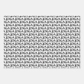 ヨガのポーズのシルエット ラッピングペーパーシート (正面)