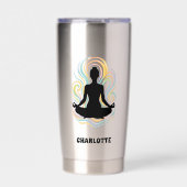 ヨガのポーズの渦巻き名 保温保冷タンブラー (正面)
