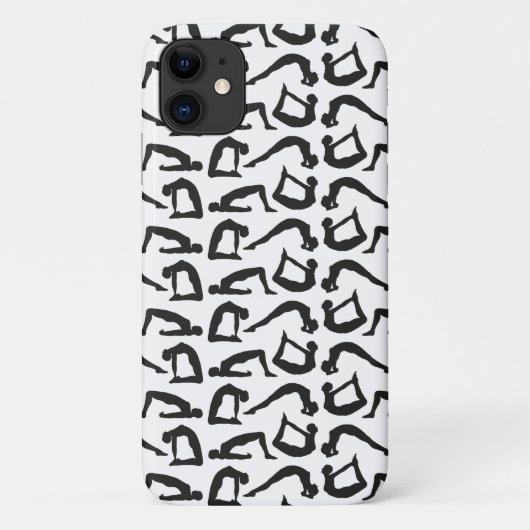 ヨガのポーズシルエット Case-Mate iPhoneケース (裏面)