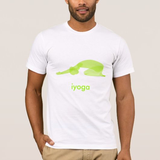 ヨガのポーズ、ダウンドッグ Tシャツ (正面)