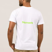 ヨガのポーズ、ダウンドッグ Tシャツ (裏面)