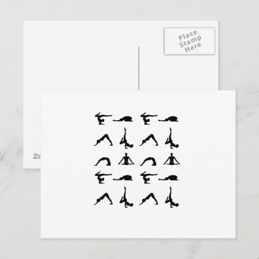 ヨガのポーズ ポストカード (正面/裏面)