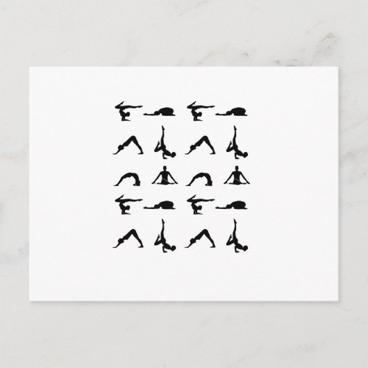 ヨガのポーズ ポストカード (正面)