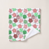 ヨガのポーズ |ヨガシームレスパターン30 バスタオルセット (ウォッシュタオル)