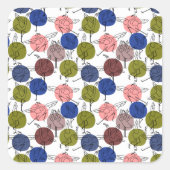 ヨガのポーズ |ヨガシームレスパターン34 スクエアシール (正面)