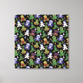 ヨガのポーズ |ヨガシームレスパターン45 キャンバスプリント (正面)