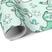 ヨガのポーズ |ヨガシームレスパターン47 ラッピングペーパー (ロールコーナー)