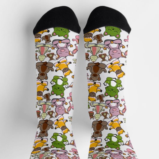 ヨガのポーズ |ヨガシームレスパターン58 フェイク ソックス (上部)