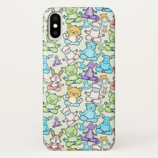 ヨガのポーズ |ヨガシームレスパターン63 Case-Mate iPhoneケース (裏面)