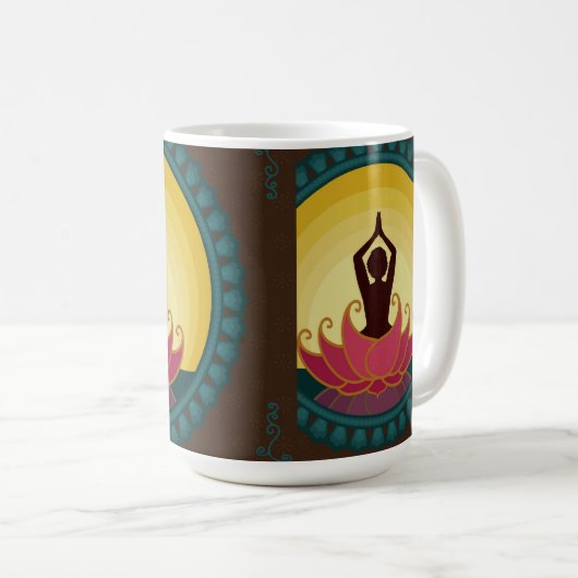 ヨガのマグ コーヒーマグカップ (正面右)
