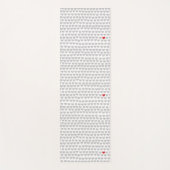 ヨガのマット-灰色のハートの赤いハート ヨガマット (正面)