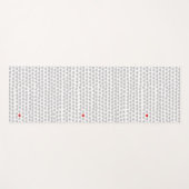 ヨガのマット-灰色のハートの赤いハート ヨガマット (正面(横))