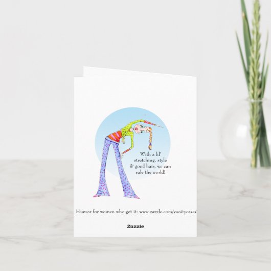 ヨガのユーモアの感動的なnotecard -見なければなりません! カード (裏面)