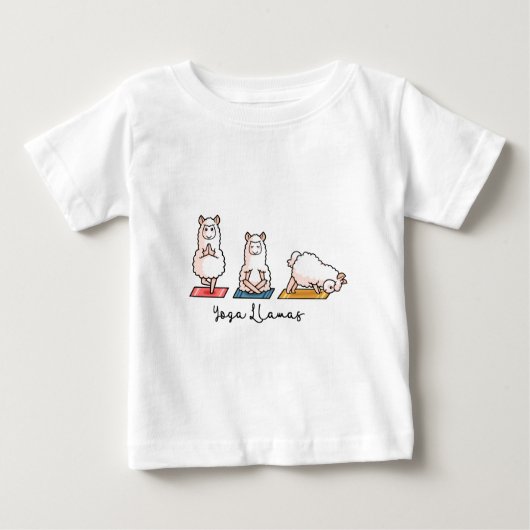 ヨガのラマ ベビーTシャツ (正面)