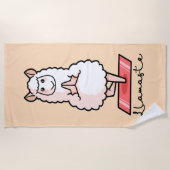 ヨガのラマ- Llamaste ビーチタオル (正面)