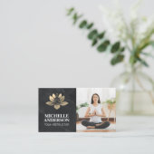 ヨガのロゴ | 女性めい想の 名刺 (スタンド正面)