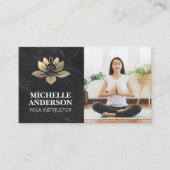 ヨガのロゴ | 女性めい想の 名刺 (正面)