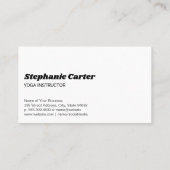 ヨガの位置 |ヘルスフィットネス 名刺 (裏面)