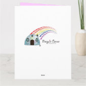 ヨガの先生のはすの花大きいカードにありがとう サンキューカード (裏面)