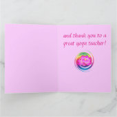 ヨガの先生のはすの花大きいカードにありがとう サンキューカード (内部)