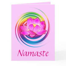 ヨガの先生のはすの花大きいカードにありがとう