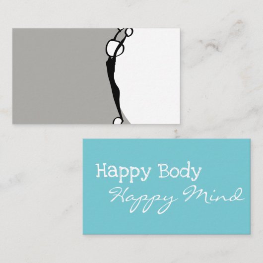 ヨガの先生のインストラクターの名刺 名刺 (正面/裏面)